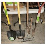SHOVELS, RAKE LOT