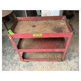 RED ROLLING CART, 32'HX33'WX16'D