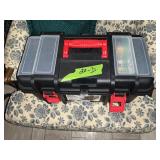 19' TOOL BOX-PLASTIC-WITH MISC TOOLS