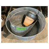 METAL BUCKETS, WASH TUB