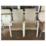 2 PATIO CHAIRS NO CUSHIONS
