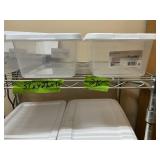 STAINLESS ROLLING CART, STORAGE CONTAINERS, MISC