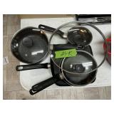 T-FAL PANS, SKILLETS, LIDS