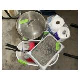 COOKING POT, PAPER TOWELS, TP,STEP TRASH CAN