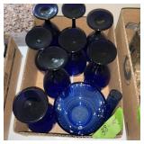 BLUE GLASSES, BOWL-COBALT