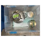 TOTE W LARGE GLASS JARS