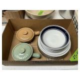 SOUP BOWLS, PIE PLATE, ETC