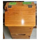 VINTAGE WOODEN POTATO AND ONION STORAGE BIN