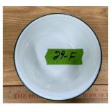 CORELLE BY CORNING GREEN RIMMED SOUP/CEREAL BOWLX8