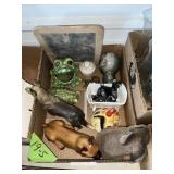 ANIMAL FIGURINES: CHICKEN, FROG, RABBIT, DOGS