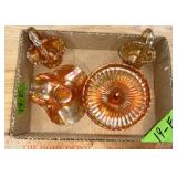CARNIVAL GLASS LOT SEE DETAILS