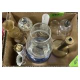 BRASS AND CLEAR GLASS SMALLER OIL/KEROSENE LAMPSX7