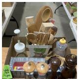 SALT & PEPPER SHAKERS, FUNNELS, NUT CHOPPERS, ETC