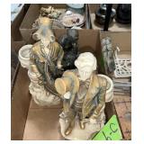 VINTAGE METAL SPELTER ANSONIA MANTLE CLOCK TOPPER