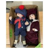 PAIR PORCELAIN COLLECTOR DOLLS SEE DETAILS