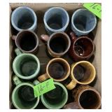 GLAZED STONEWARE MUGS AND TUMBLERS, SOME MCCOY,X13