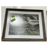 FRAMED LANDSCAPE WITH COWBOYS