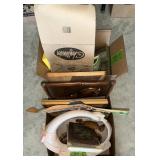 CERAMIC GOOSE BASKET, FRAMES, ELECTRIC KNIFE BBQ