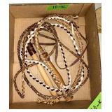 LEATHER WITH WOOD HANDLE BULL WHIPS X2