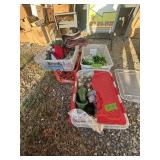 HOLIDAY DECOR, 3 TOTES FULL