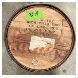 HONEY & HOREHOUND DROPS WOODEN STORAGE BARREL W LD