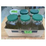 X6 GOLDEN HARVEST 2 LITER CLEAR GLASS CANISTER JAR