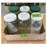 X6 GOLDEN HARVEST 2 LITER CLEAR GLASS CANISTER JAR