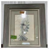 WINDMILL PRINT WITH RUSTIC FRAME