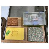 SEWING BOXES W SEWING SUPPLIES