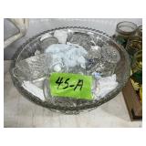 ANCHOR HOCKING PUNCH BOWL W CUPS