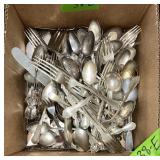 SILVER PLATE MISMATCHED FLATWARE