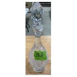 CUT CRYSTAL DECANTER AND MATCHING STOPPER