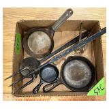NATIONAL SKILLET, LARGE CAST IRON FORK, CAST IRON