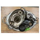 SILVER PLATE PIECES: BRAUN, COLUMBIAN SILVER CO.