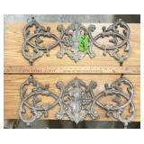 ORNATE CAST METAL SCROLLWORK ï¿½ 2 PC