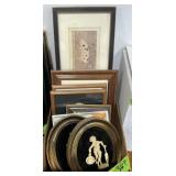 PIECES OF BROWN ROSE ART, HAND DRAWN PRINTS,FRAMES