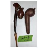 BILLIARD-STYLE BRIAR WOOD TOBACCO PIPE WITH CASE,