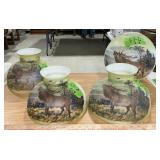 GONE WITH THE WIND LAMP SHADES WITH ELK TRANSFERX4