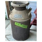 TRINIDAD GRAVERY CO. METAL MILK CAN WITH LID