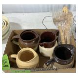 CERAMIC PITCHERS ï¿½ ONE MARKED MCCOY W UTENSIL