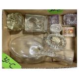 GLASS INKWELLS, PEN STAND, VITRAL