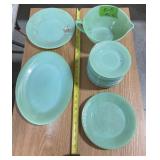 VINTAGE FIRE KING JADEITE ï¿½ 26 PC, SOME DAMAGE