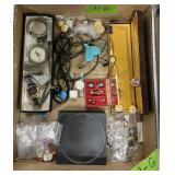 DEER POCKET WATCH, LIGHTERS, BULOVA & GRUEN WATCH