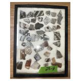 NATIVE AMERICAN CLAY POTTERY PIECES WITH DESIGNS