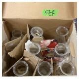 GLASS CHIMNEYS FOR KEROSENE/OIL LAMPS X8