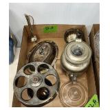 SILVERPLATE ITEMS, COFFEE POT, GLASS/LID
