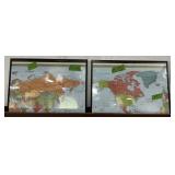 RAND MCNALLY WORLD MAP IN PLASTIC FRAMES X4