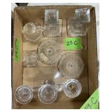 CLEAR GLASS CANDLE HOLDERS