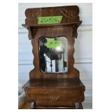 WALL-MOUNTED SHAVING MIRROR WITH SHELF ETC