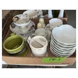 CUPS AND SAUCERS; SALT & PEPPER; MUSTACHE MUG